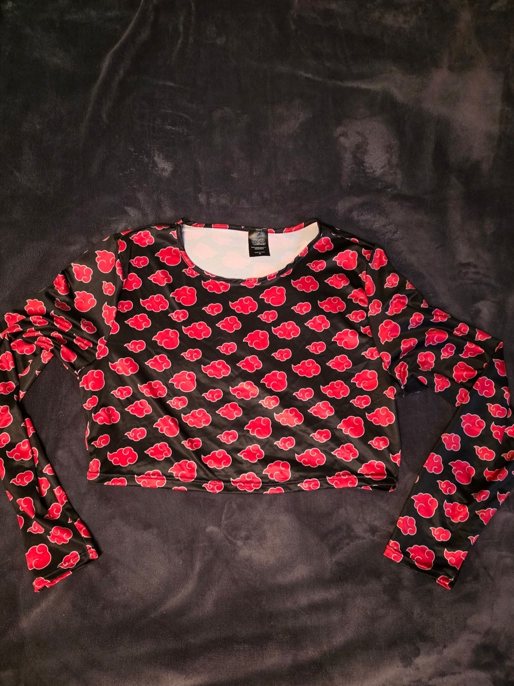 Naruto Akatsuki Red Cloud Crop Top